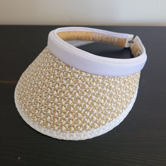 Eric Javits White Bradfield Squishee Visor UPF 50+ - Picture 1 of 5